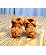 Handmade Crochet Cuffed Baby Booties, Newborn, Infant, Shower Gift, Acce... - $16.00