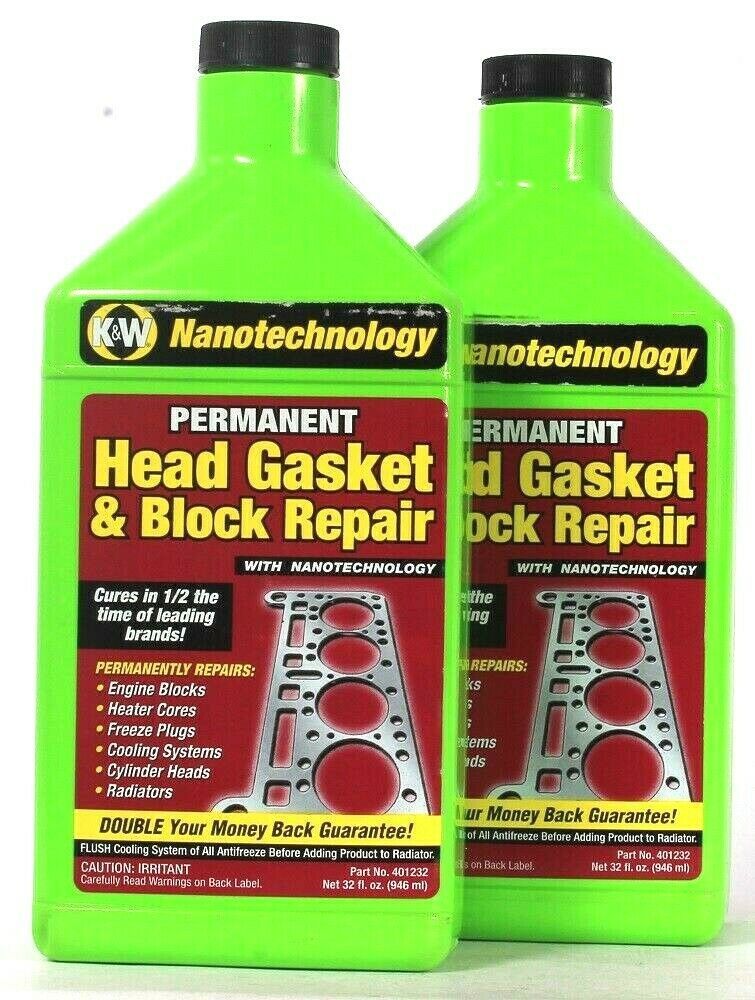 2 Bottles K & W 32 Oz Permanent Head Gasket & Block Repair With Nanotechnology Other
