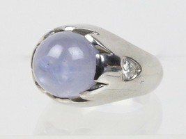 GIA Certified 18 Carat Star Sapphire and Diamond 14K Gold Ring - $2,376.00