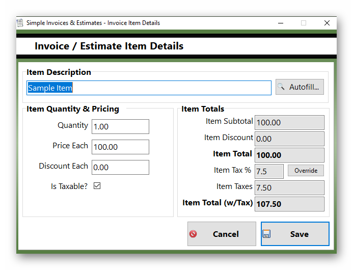 my invoices and estimates deluxe export option 6