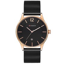 CURREN Top Watches Men Luxury Brand Mesh Steel Strap Slim Male Clock Men Watch B - $25.34