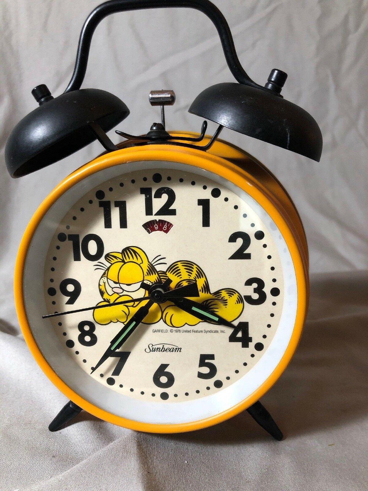 Sunbeam Garfield Clock Alarm Clock 1978 Garfield
