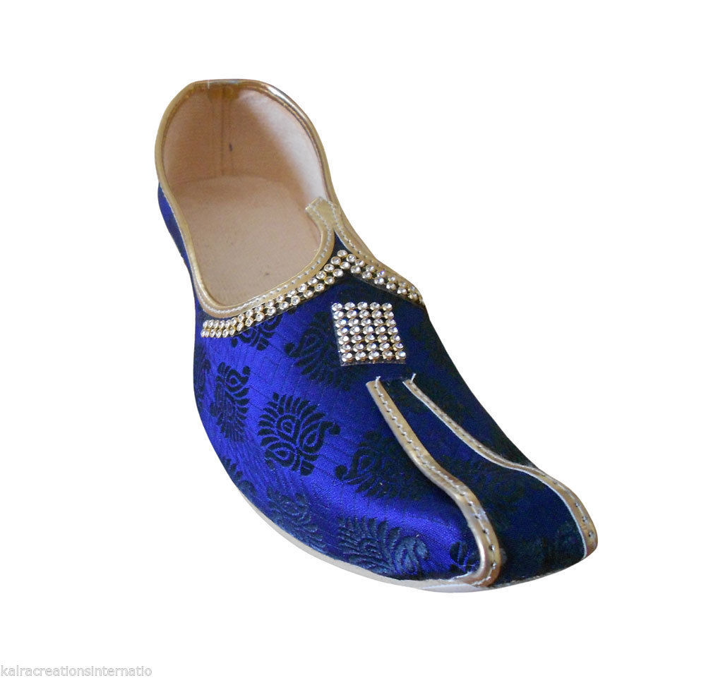 Men Shoes Jutti Punjabi Indian Sherwani Groom Loafers Wedding Khussa ...