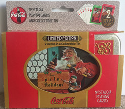 Coca-Cola Nostalgia Playing Cards (2 Decks) &amp; Collectible Tin, (Coca-Col... - $9.49