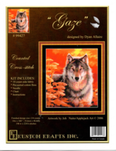 “Gaze” Wolf Counted Cross Stitch Pattern By Dyan Allaire Kustom Crafts Inc. - $17.62