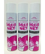 3x Aqua Net Extra Super Hold Professional Hair Spray All Weather FreshSc... - $48.46