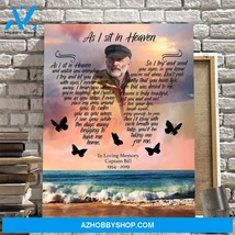 As I Sit in Heaven Painters Sunset Door Photo Memorial Canvas - $49.99