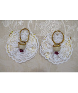 2 lace angel ornaments, Christmas angel ornaments, tree decoration, gift... - $8.00
