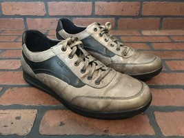 Mephisto Leather Sneakers Gray With Balck Accent Size 10 Made In France - $61.99