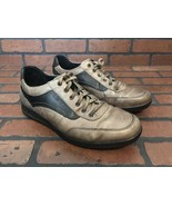 Mephisto Leather Sneakers Gray With Balck Accent Size 10 Made In France - $61.99