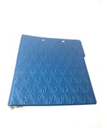 VTG - MEAD 3 RING BINDER NOTEBOOK Blue Puffy Metallic Folder - $15.49