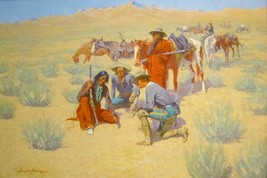 A Map in the Sand by Frederic Remington Western Giclee Art Print + Ships... - $39.00+