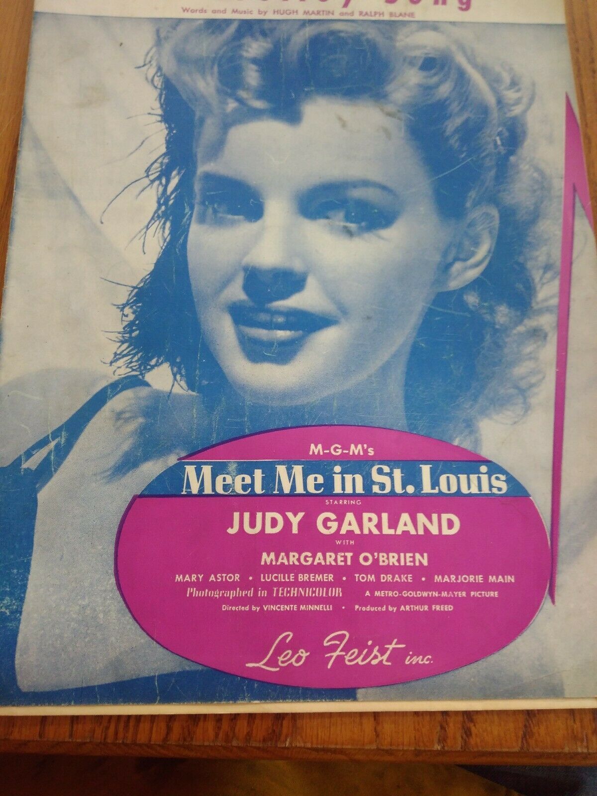 The Trolley Song Sheet Music 1944 Judy Garland \