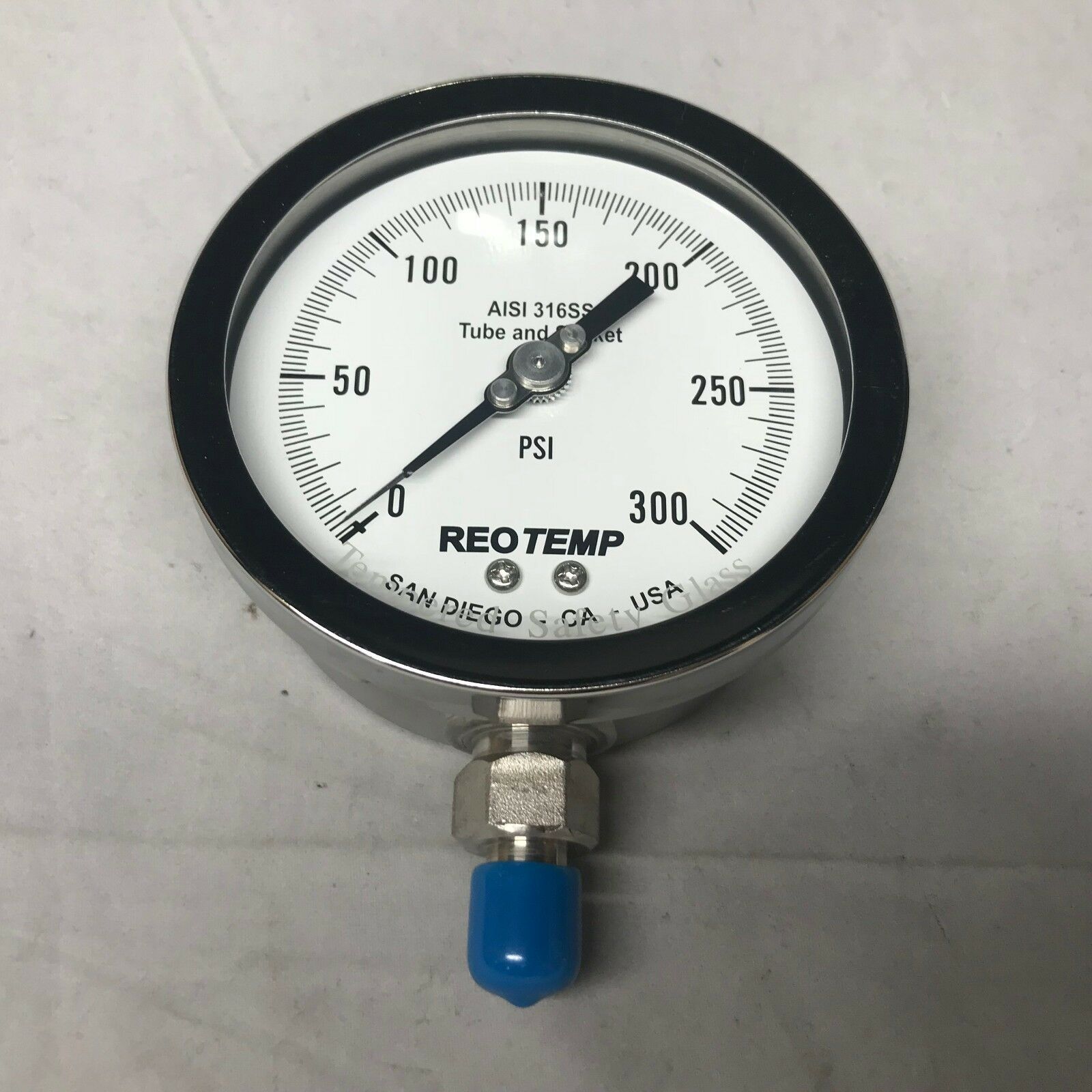 REOTEMP PR40S1A4P21 Heavy Duty Repairable Pressure Gauge Dry Filled 1/4