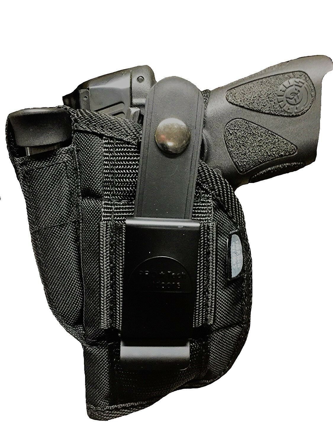 Nylon Belt & Clip Gun holster With Magazine Pouch fits Ruger EC9s with