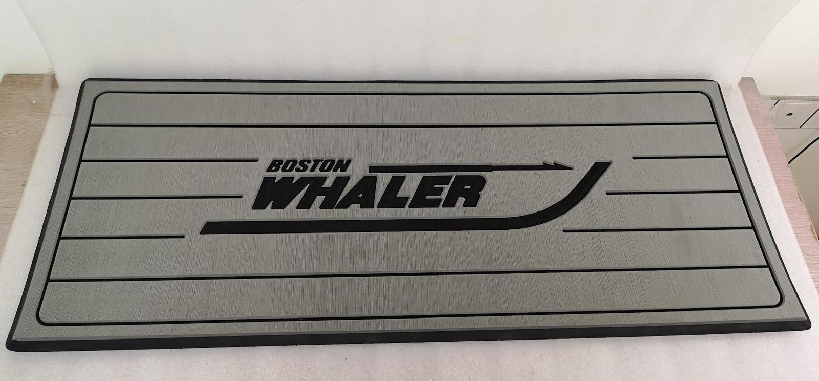 Boat Helm Station Pad EVA Grey Teak with Boston Whaler Logo 16" x 39" x