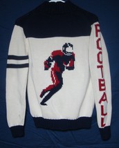 GAP KIDS Football Varsity Zip Front Cardigan Sweater Red White Blue Larg... - $71.25
