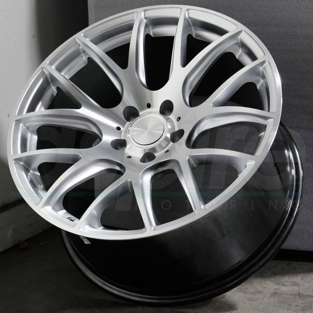 18x9 5 ESR SR12 5x120 22 Machined Silver Wheels New Set 4 Wheels