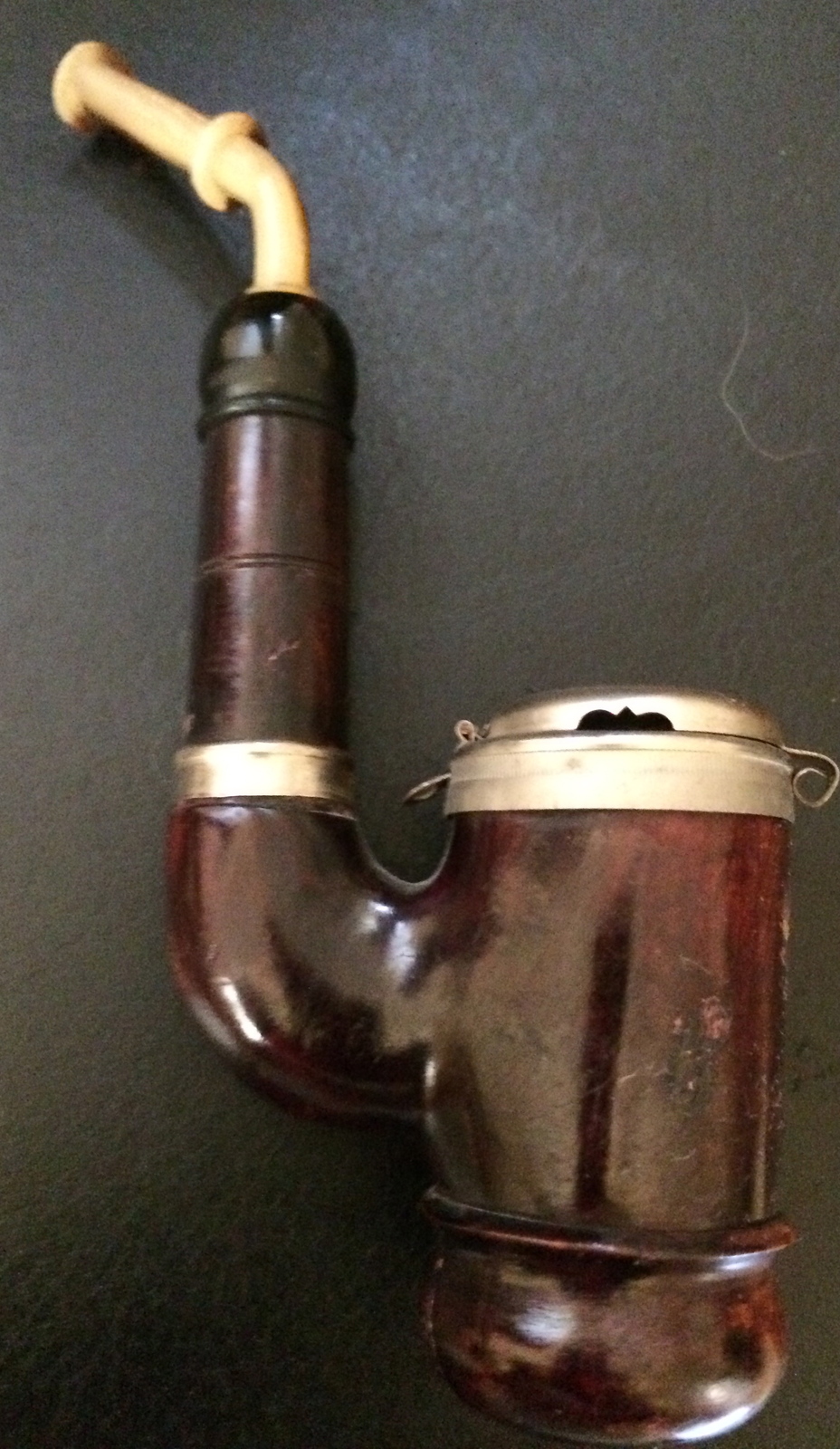 Antique Vintage German Austrian Silver Pipe 1904* RARE Other