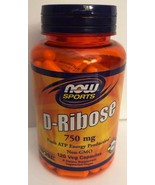 Now Foods D-Ribose 750 mg 120 Veg Capsules - $15.72
