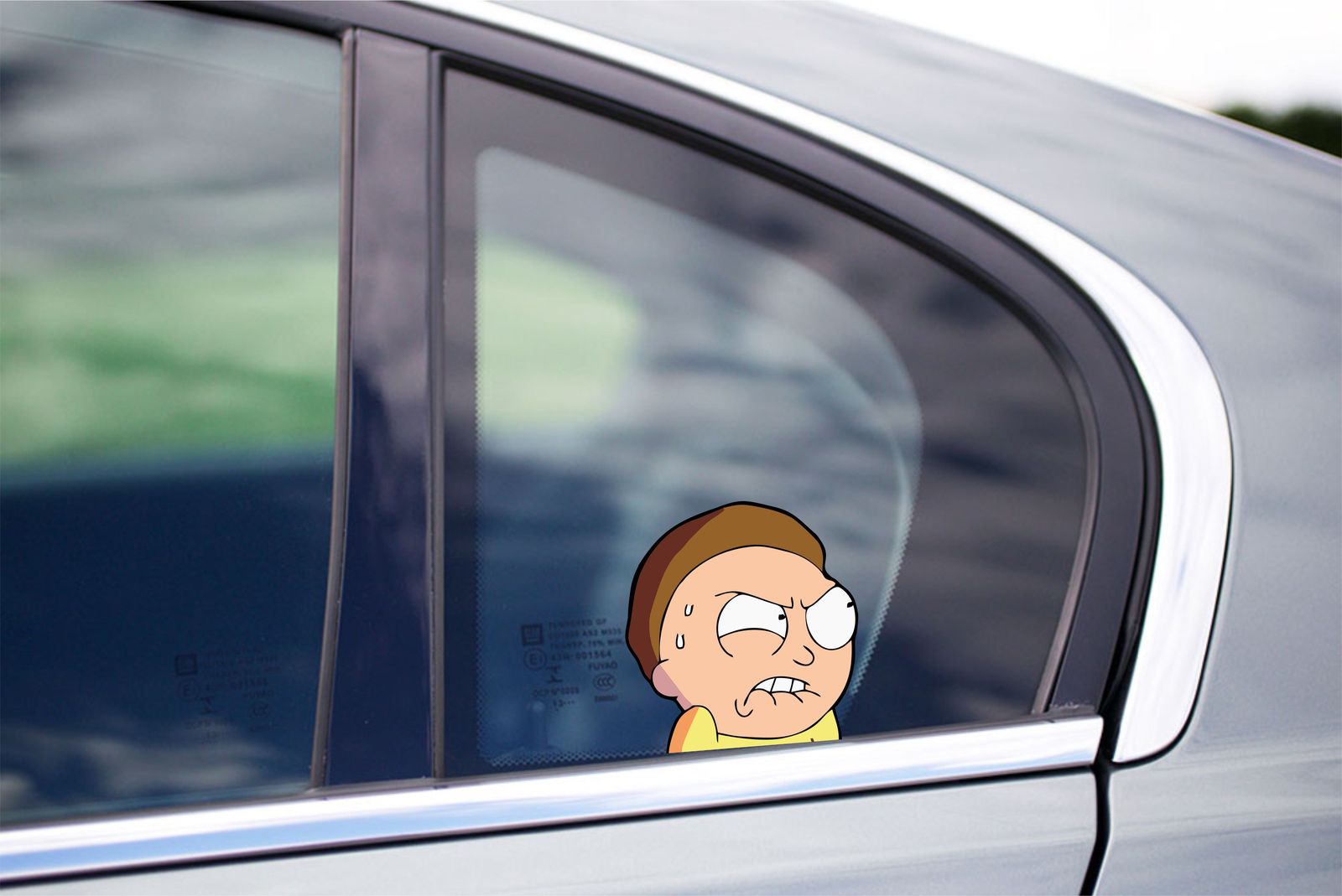 Rick Angry Peeking Peeker Bumper Car Window Vinyl Decal Rick and Morty Sticker