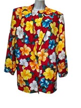 evan picone womens Size 12 floral Hawaiian 3 piece Blazer skirt suit - $197.01