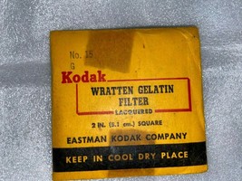 Kodak No 15 Filter - Wratten Gelatin - $4.93