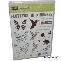 Stampin' Up YOU MOVE ME Clear Mount Stamps Set of 23 Butterfly Hummingbird NEW - $29.69