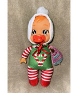Cry Babies Tiny Cuddles CHRISTMAS ELF 9 inch Baby Doll NEW Red Pacifier - $19.99
