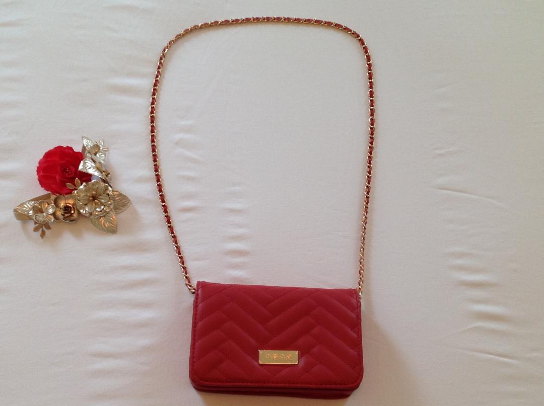 bebe red handbag