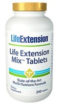 Life Extension Mix Tablets NEW FORMULA! 240 tabs 30 day supply multivitamin - $46.00