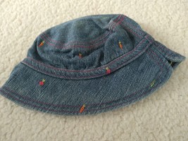 Gymboree Vintage Baby Girl Bucket Hat Size 6  - 18 Months Denim - $7.69