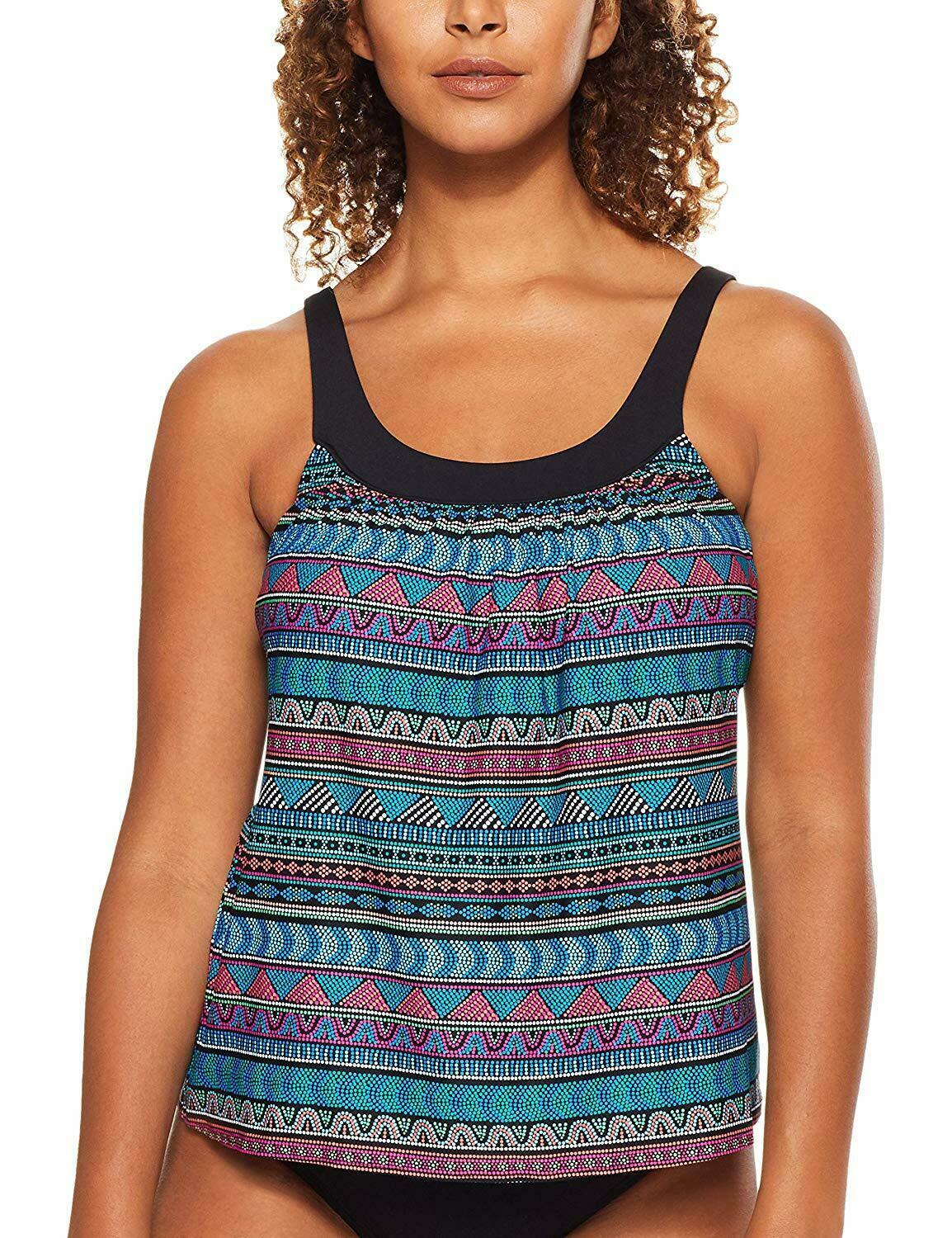 Coco Reef MULTI Santa Cruz Underwire Tankini Top, US 36DDD/F, UK 36E