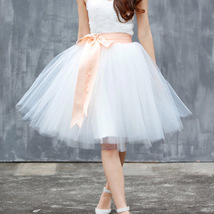 Mint Green Tulle Tutu Skirt 6 Layer Ruffle Ballerina Tulle Skirt Plus Size image 5