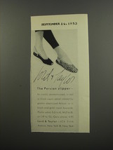1953 Lord & Taylor Persian Slipper Advertisement - $14.99