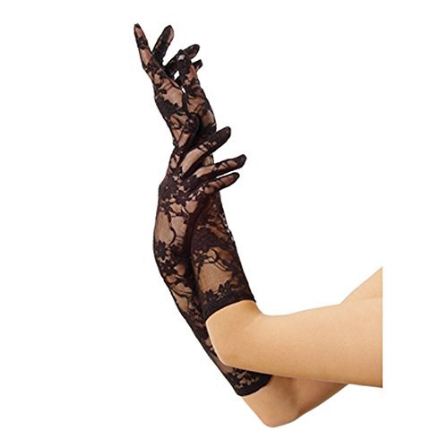 Leg Avenue Women S Stretch Lace Gloves Elbow Length Underwear Black Fashion