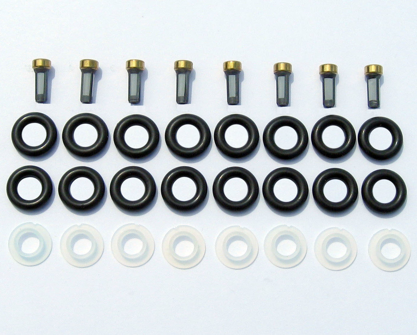 Ford V8 EV6 Fuel Injector Service Repair kit O’rings Pintle Caps