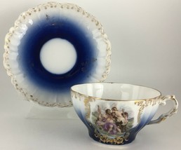 PMB Royal Bavarian &quot; Nude Scene &quot; Cobalt Cup &amp; saucer - $50.00