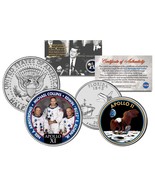 APOLLO 11 SPACE MISSION 2-Coin Set US Quarter & JFK Half Dollar NASA ASTRONAUTS - $12.16