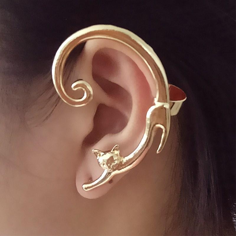 New Fashion Jewelry Ear Cuff Animal Cat Earrings Fashion jewelry for