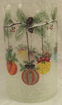 Yankee Candle Frosted & Clear Crackle Large Jar Holder ORNAMENTS Hand Painted - $70.08