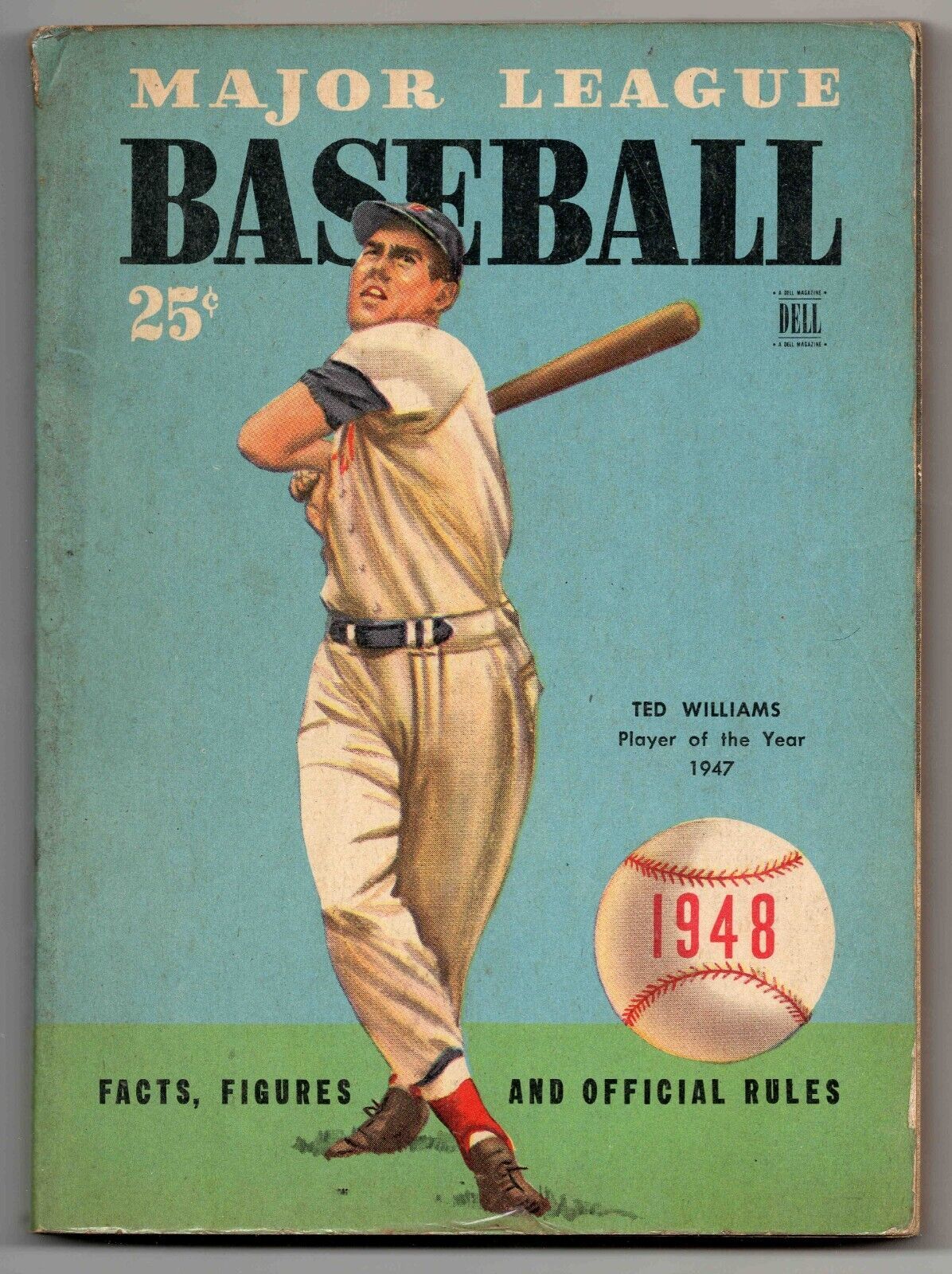 VINTAGE 1948 Major League Baseball Book Ted Williams Cover - Other