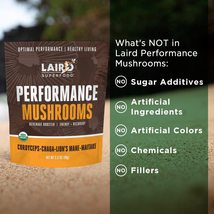 Laird Organic Performance Mushrooms Superfood Energized Supplement 3.17oz - $26.80