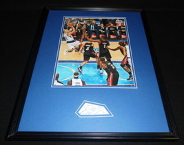 Jason Kidd Signed Framed 16x20 Photo Display Mavericks Nets Cal Bucks