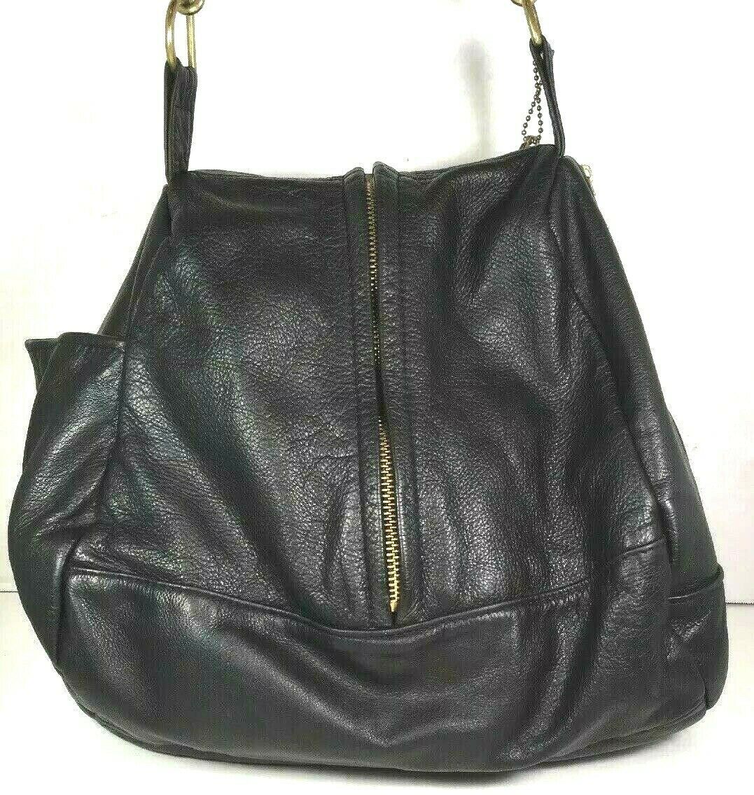 Victoria Leather Co. Large Soft Black Leather Shoulder Bag – Unique- Made in USA - Women&#39;s ...