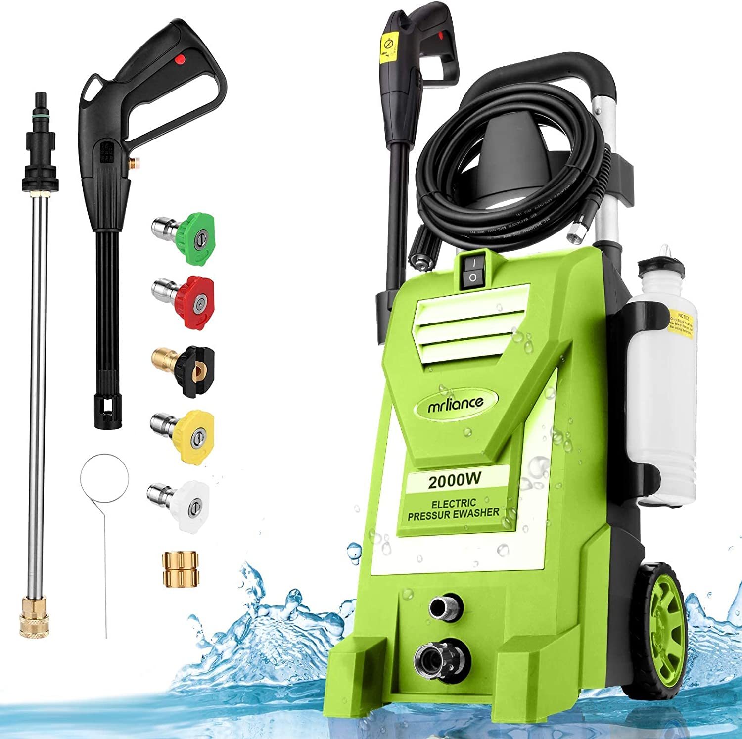 The Mrliance Power Washer Electric Pressure Washer 2.9Gpm Portable ...