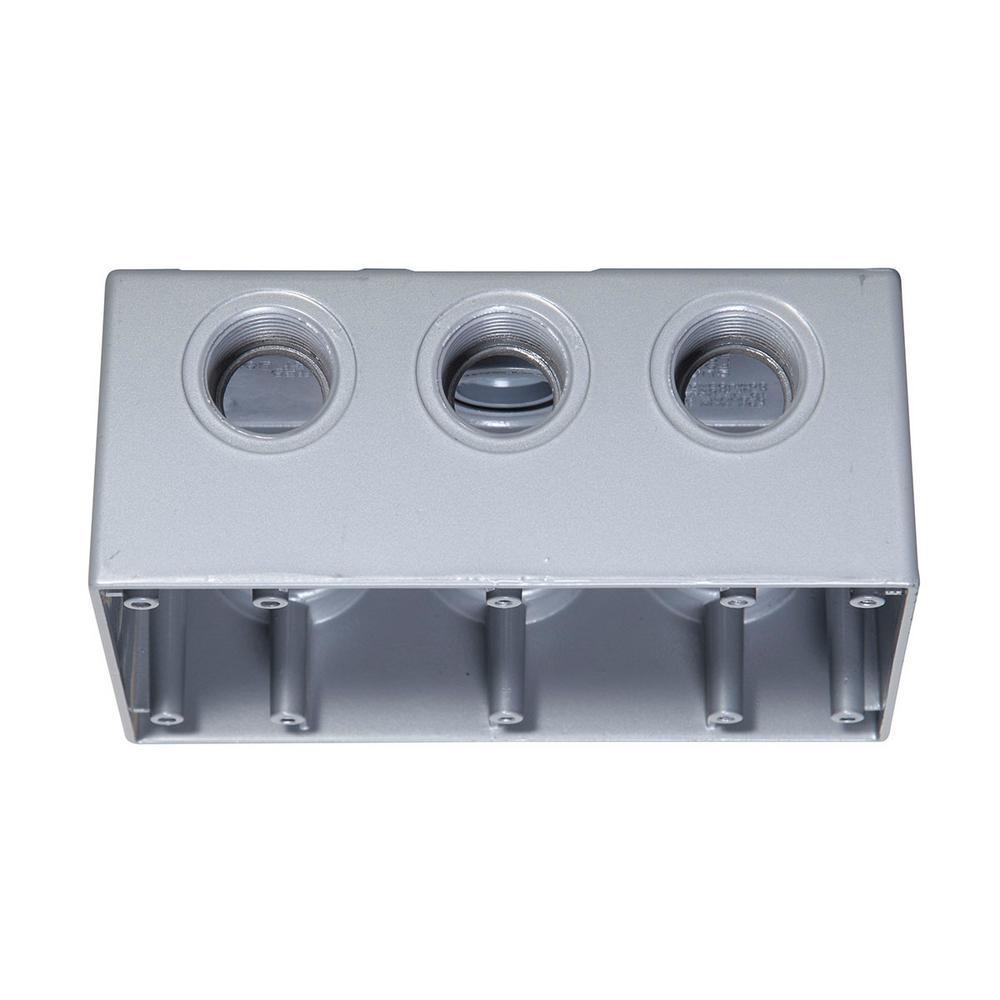 BELL 3 Gang Weatherproof Deep Box With Seven 3/4 In. Outlets