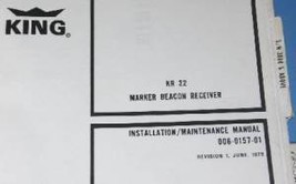 Bendix King KR-22 Marker Beacon Receiver Manual Honeywell Allied 006-0157-01 KA - $148.50