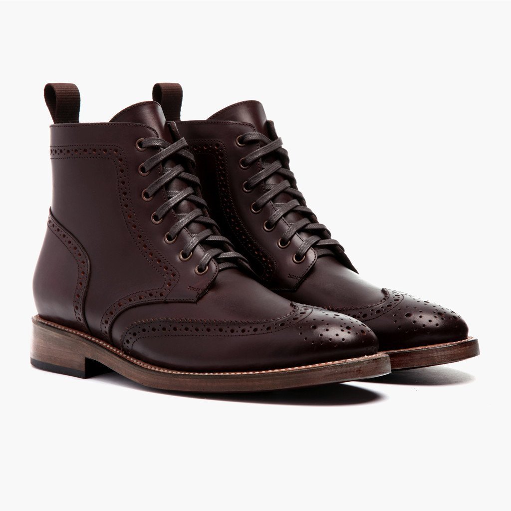 mens brown wing tip shoes
