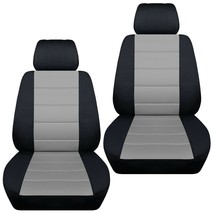 Front set car seat covers fits Chevy Equinox  2005-2020   black and silver - $67.15